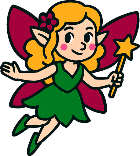 Fée margot.
In-Game asset.  2d.  High contrast.  No shadows