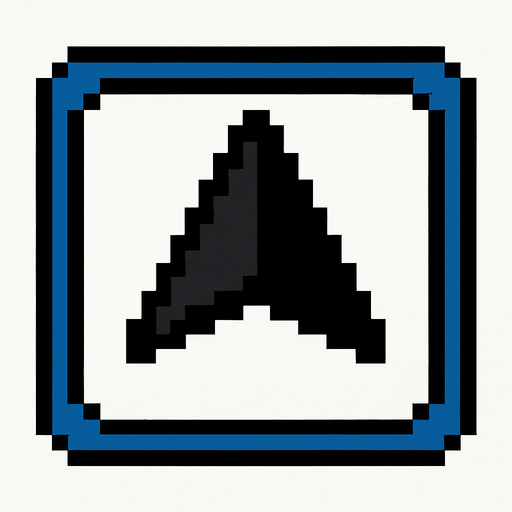 Navigation pixel.
In-Game asset.  2d.  High contrast.  No shadows