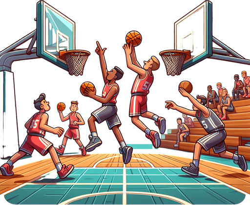 Basketball, cartoon style
Single Game Texture. In-Game asset. 2d. Blank background. High contrast. No shadows.