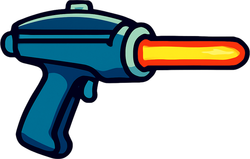 Laser beam fire out barrel of light phaser
In-Game asset.  2d.  High contrast.  No shadows