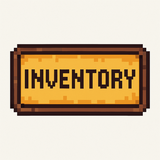 boton de un inventario pixelart.
In-Game asset.  2d.  High contrast.  No shadows