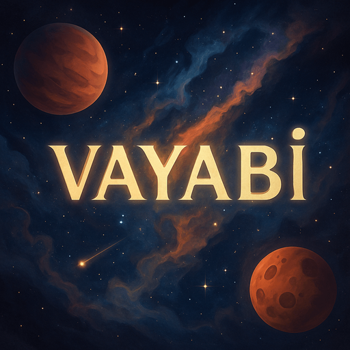 Space and planets view in Fantasy Art that wrote VAYABİ