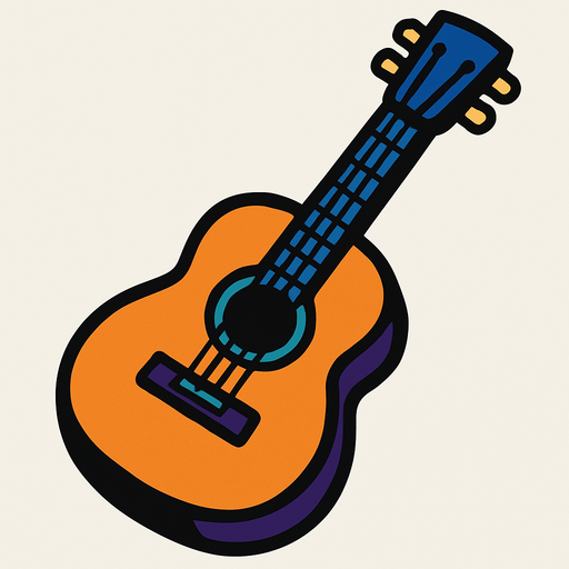 Guitar.
In-Game asset.  2d.  High contrast.  No shadows