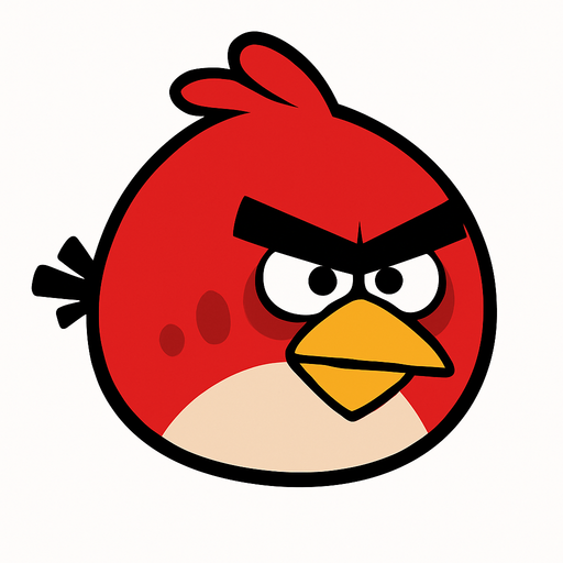 Angry birds red.
In-Game asset.  2d.  High contrast.  No shadows