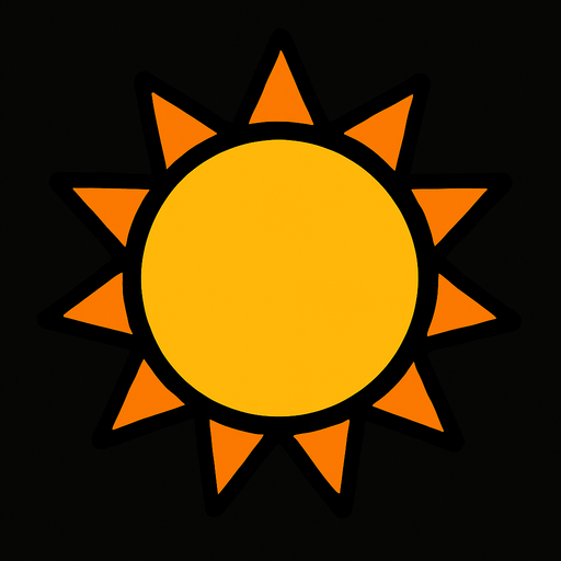 sun.
In-Game asset.  2d.  High contrast.  No shadows