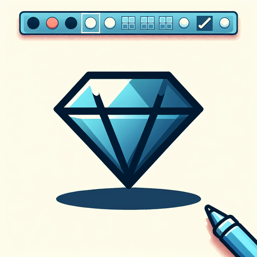 Алмаз, мультяшный.
Single Game Texture.  In-Game asset.  2d.  Blank background.  High contrast.  No shadows