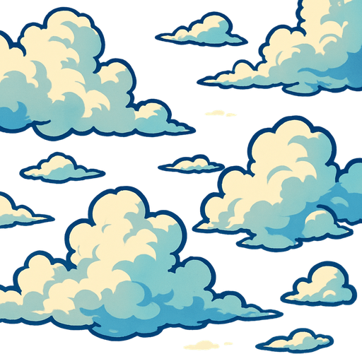 lightly cloudy, detailed sky.
In-Game asset.  2d.  High contrast.  No shadows