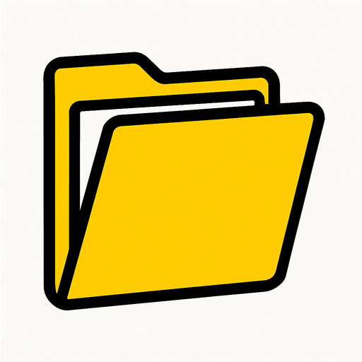 file folder.
In-Game asset.  2d.  High contrast.  No shadows