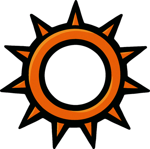 circular spike.
In-Game asset.  2d.  High contrast.  No shadows