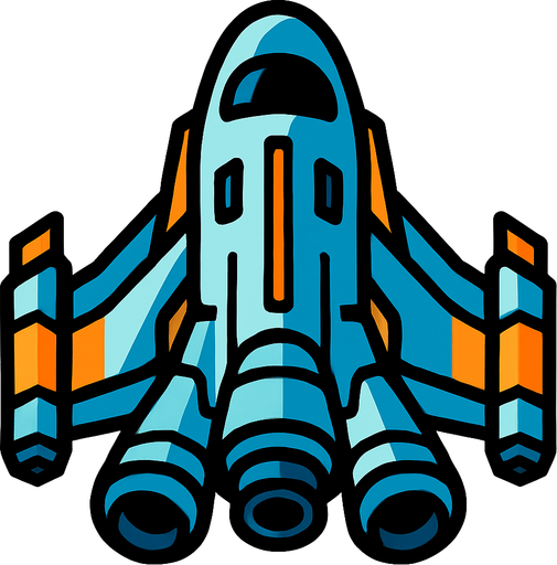 uzay gemısı buyuk.
In-Game asset.  2d.  High contrast.  No shadows