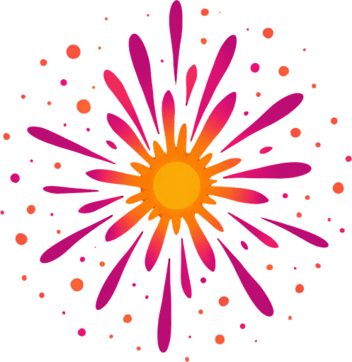 rare Bloom Burst Particle top view.
In-Game asset.  2d.  High contrast.  No shadows