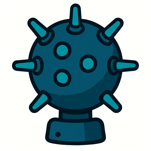 sea mine.
In-Game asset.  2d.  High contrast.  No shadows
