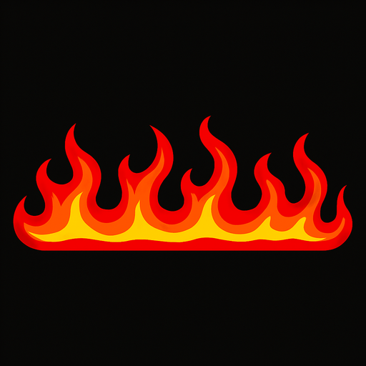 red fire line.
In-Game asset.  2d.  High contrast.  No shadows