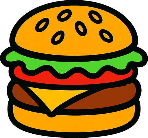 hamburger.
In-Game asset.  2d.  High contrast.  No shadows