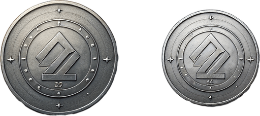 2D coin.
Single Game Texture.  In-Game asset.  2d.  Blank background.  High contrast.  No shadows
