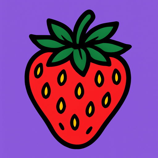 Fraise.
In-Game asset.  2d.  High contrast.  No shadows