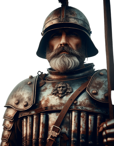 eski çağ askeri tek ve ön pozisyonda