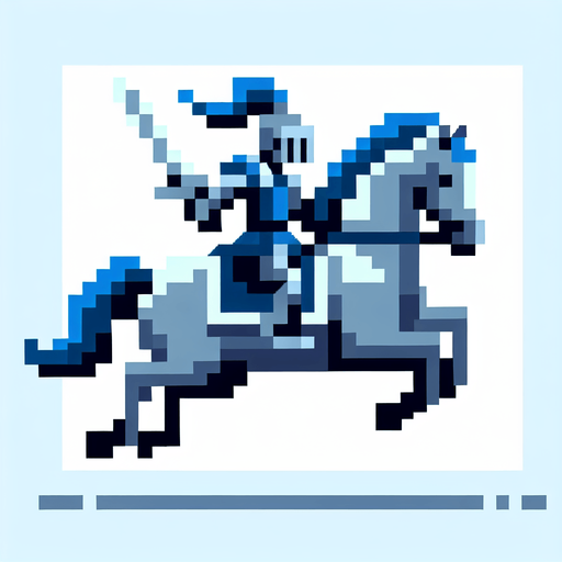 2d 16 bit image the blue knight ride armored grey horse run mode. horizontal image.
Single Game Texture.  In-Game asset.  2d.  Blank background.  High contrast.  No shadows