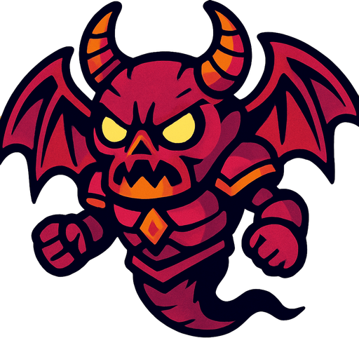 Flying boss.
In-Game asset.  2d.  High contrast.  No shadows