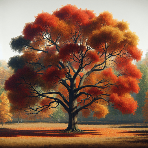 large AUTUMN SHADES tree with sparse bunches of leaves. branches are exposed, but the tree is tough and old.. true-color, realistic, Single Game Texture. In-Game asset. 2d. Blank background. High contrast. No shadows..
Single Game Texture.  In-Game asset.  2d.  Blank background.  High contrast.  No shadows