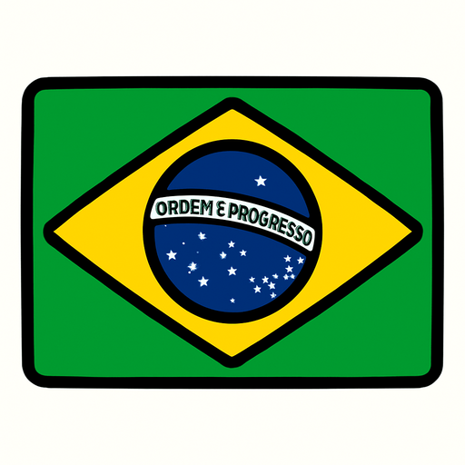 brazil flag.
In-Game asset.  2d.  High contrast.  No shadows