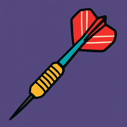 Dart.
In-Game asset.  2d.  High contrast.  No shadows