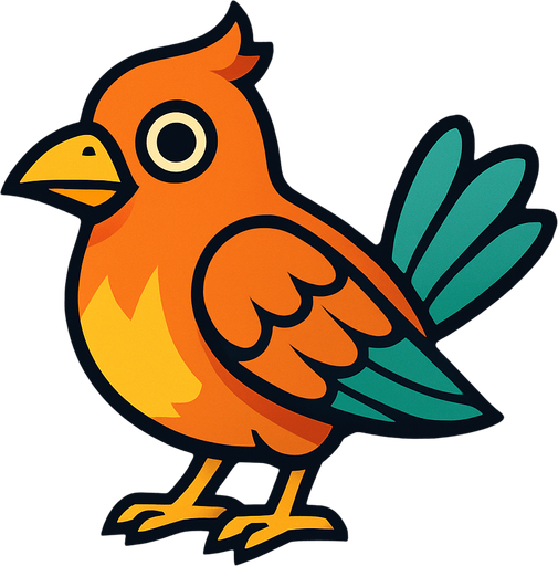 Bird.
In-Game asset.  2d.  High contrast.  No shadows