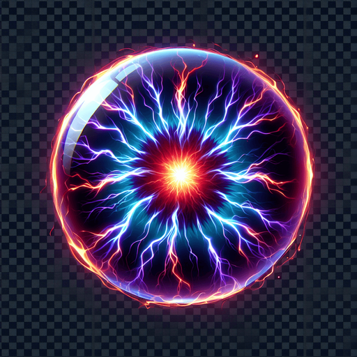 plasma ball
Single Game Texture. In-Game asset. 2d. Transparent background. High contrast. No shadows.