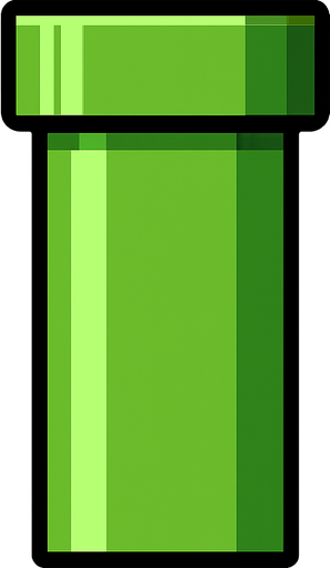 Flappy bird borusu.
In-Game asset.  2d.  High contrast.  No shadows