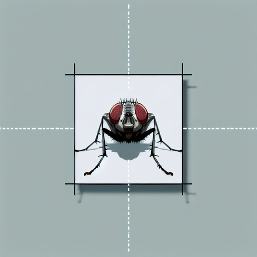 муха смотрит в камеру.
Single Game Texture. In-Game asset. 2d. Blank background. High contrast. No shadows.