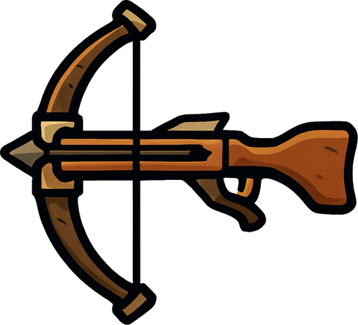 Crossbow rotated 90 degrees.
In-Game asset.  2d.  High contrast.  No shadows