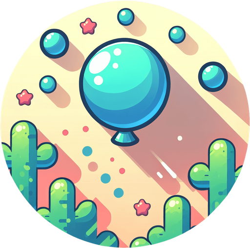 Simple Ballón pop.
Single Game Texture.  In-Game asset.  2d.  Blank background.  High contrast.  No shadows
