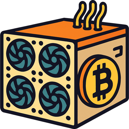 Bitcoin mining rig.
In-Game asset.  2d.  High contrast.  No shadows