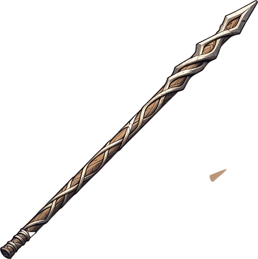 Imagine a rod.
Single Game Texture. In-Game asset. 2d. Blank background. High contrast. No shadows.