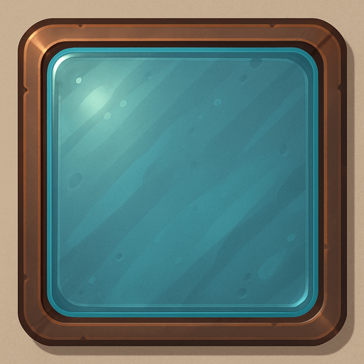 square glass top view.
In-Game asset