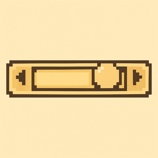 Pixel art ui bar controlling ball, only ball circle, Use colors close to #f3d296..
In-Game asset.  2d.  High contrast.  No shadows