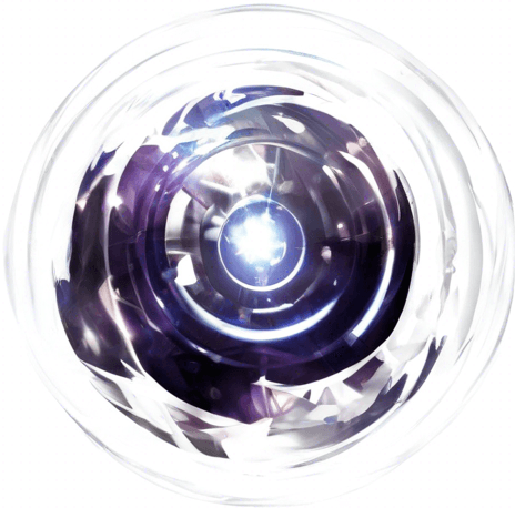 More mystical orb like see-through material