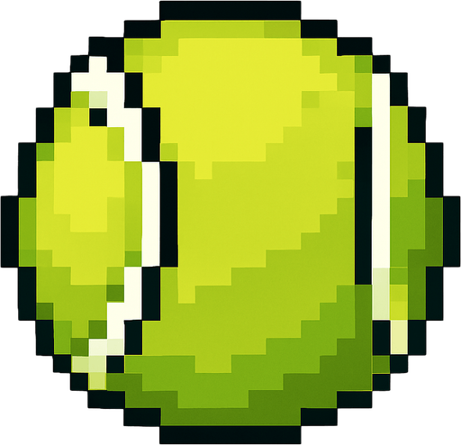 pixel art tennis ball.
In-Game asset.  2d.  High contrast.  No shadows
