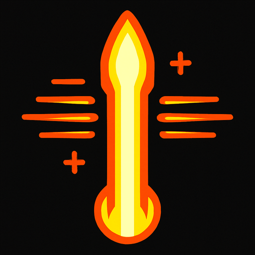 laser bullet up.
In-Game asset.  2d.  High contrast.  No shadows