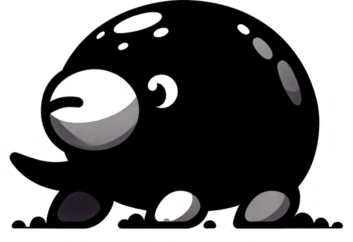 Mole.
Single Game Texture.  In-Game asset.  Blank background.  High contrast.  No shadows
