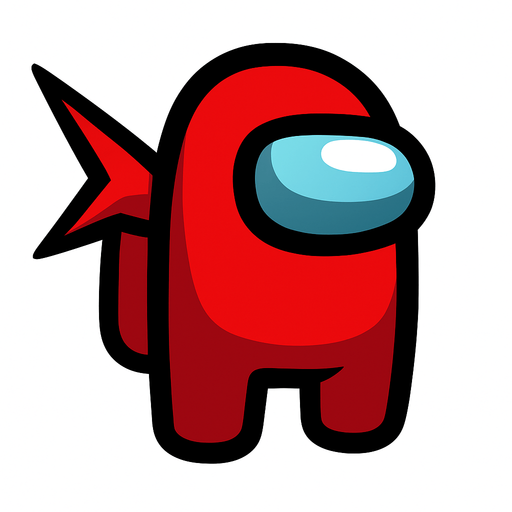 among us imposter.
In-Game asset.  2d.  High contrast.  No shadows