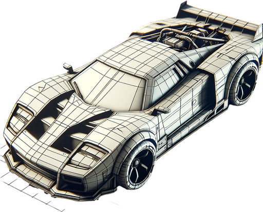 CAR.
Single Game Texture. In-Game asset. 2d. Blank background. High contrast. No shadows.