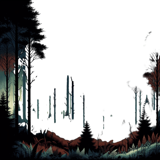 un background de un bosque

width: 2048, height: 1756.
Single Game Texture.  In-Game asset.  2d.  Blank background.  High contrast.  No shadows