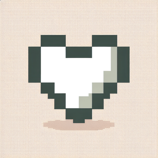Red minecraft heart.
Single Game Texture. In-Game asset. 2d. Blank background. High contrast. No shadows.