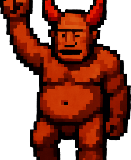 Arm is up in the air.