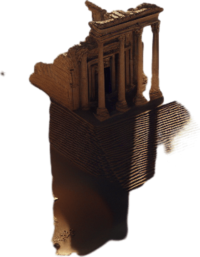 ruins of an ancient city in the desert