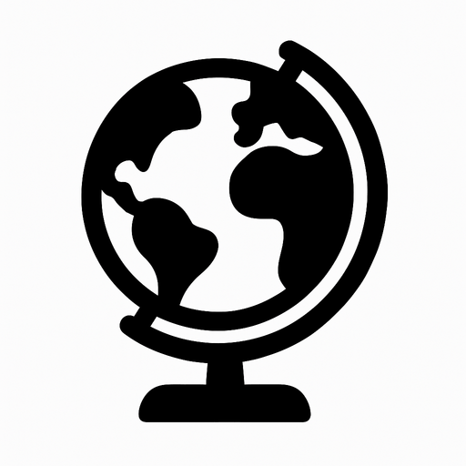 Minimalist geography icon.
In-Game asset.  2d.  High contrast.  No shadows