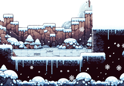 Задний фон из снега. Мультяшный.
Под землей.

Single Game Texture.  In-Game asset.  2d.  Blank background.  High contrast.  No shadows