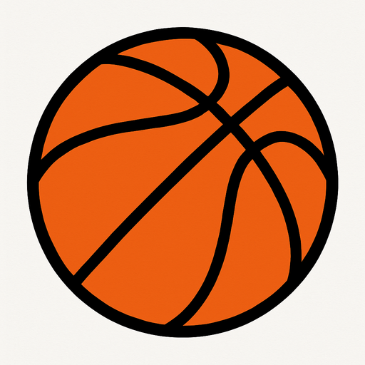 basketball ball.
In-Game asset.  2d.  High contrast.  No shadows