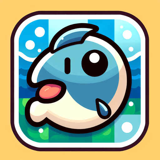 Sevimli ağzı açık ve yandan görünümlü bir balık.
Single Game Texture.  In-Game asset.  2d.  Blank background.  High contrast.  No shadows